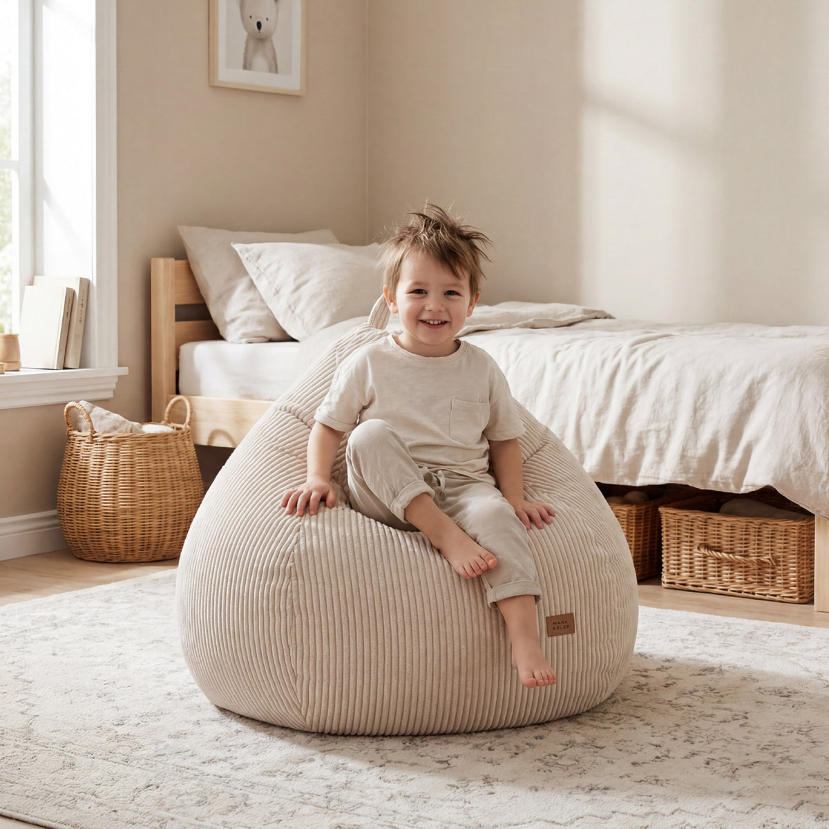 Mark Adler Comfy 1.0 Beige bézs színű, kordbársony zsákpuff