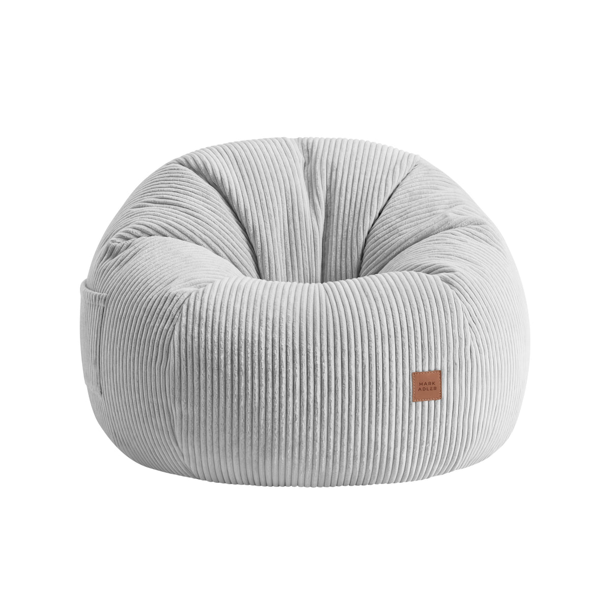 Mark Adler Comfy 3.0 Grey kordbársony fotel-puff lábtartóval