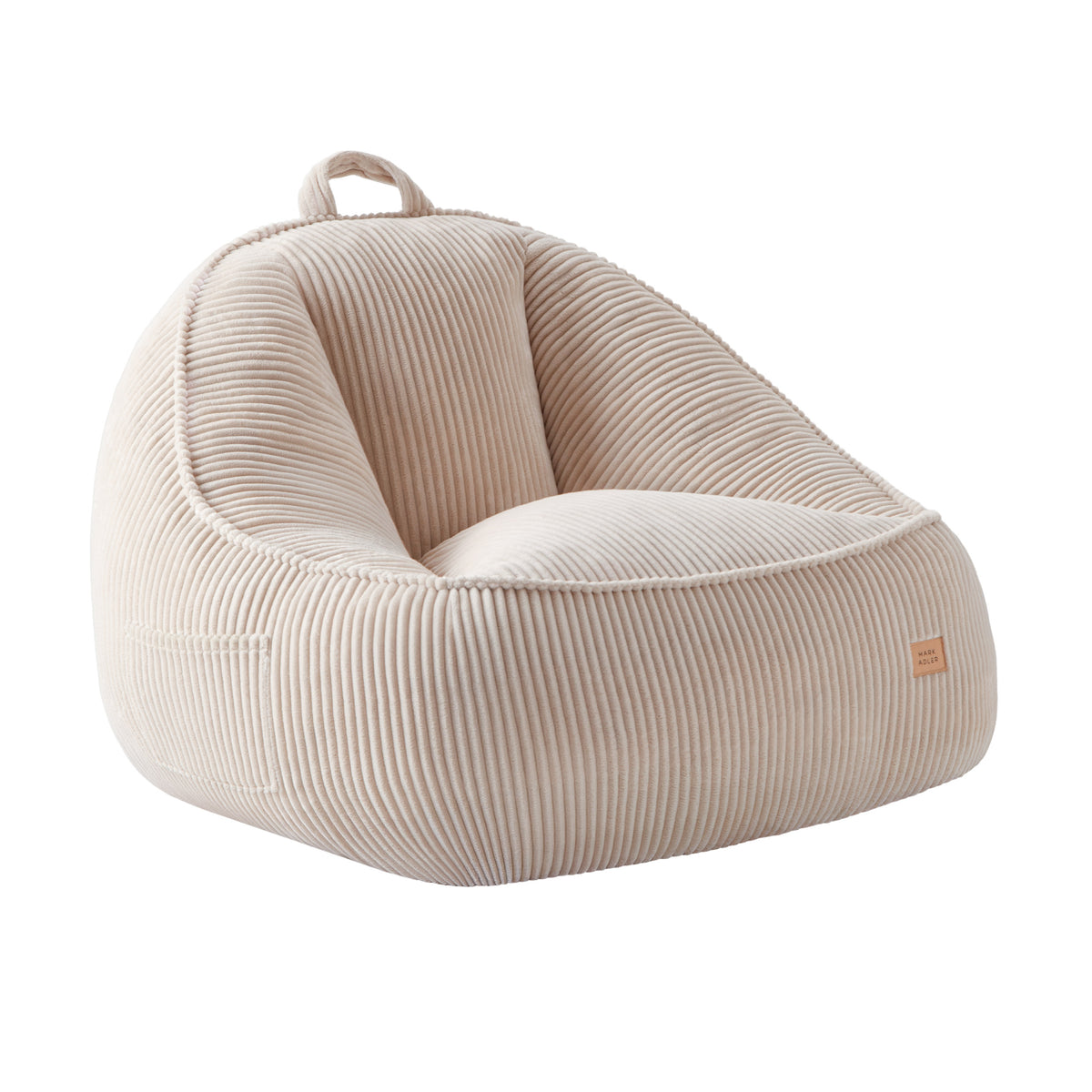Mark Adler Comfy 4.0 bézs színű, háttámlával ellátott, kordbársony ülőpuff