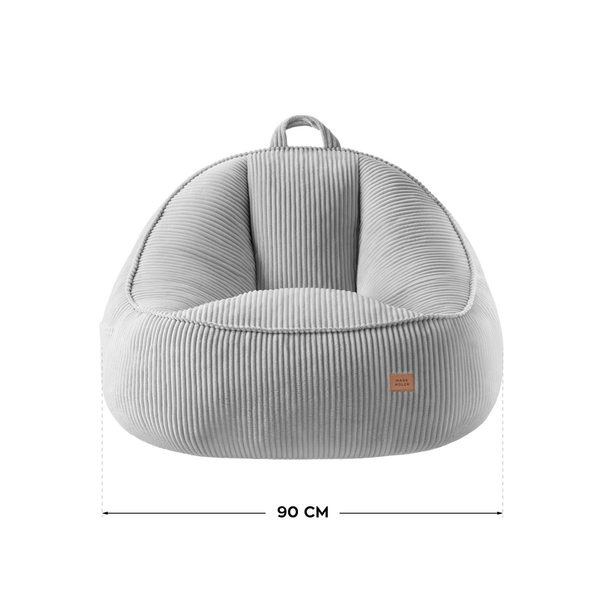 Mark Adler Comfy 4.0 Grey háttámlás, kordbársony puffszék