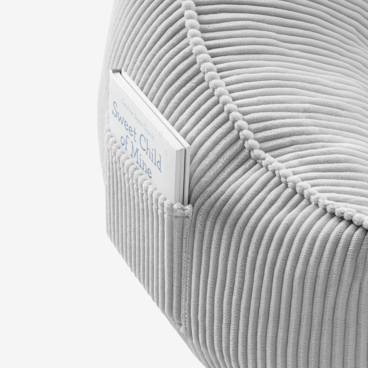 Mark Adler Comfy 4.0 Grey háttámlás, kordbársony puffszék
