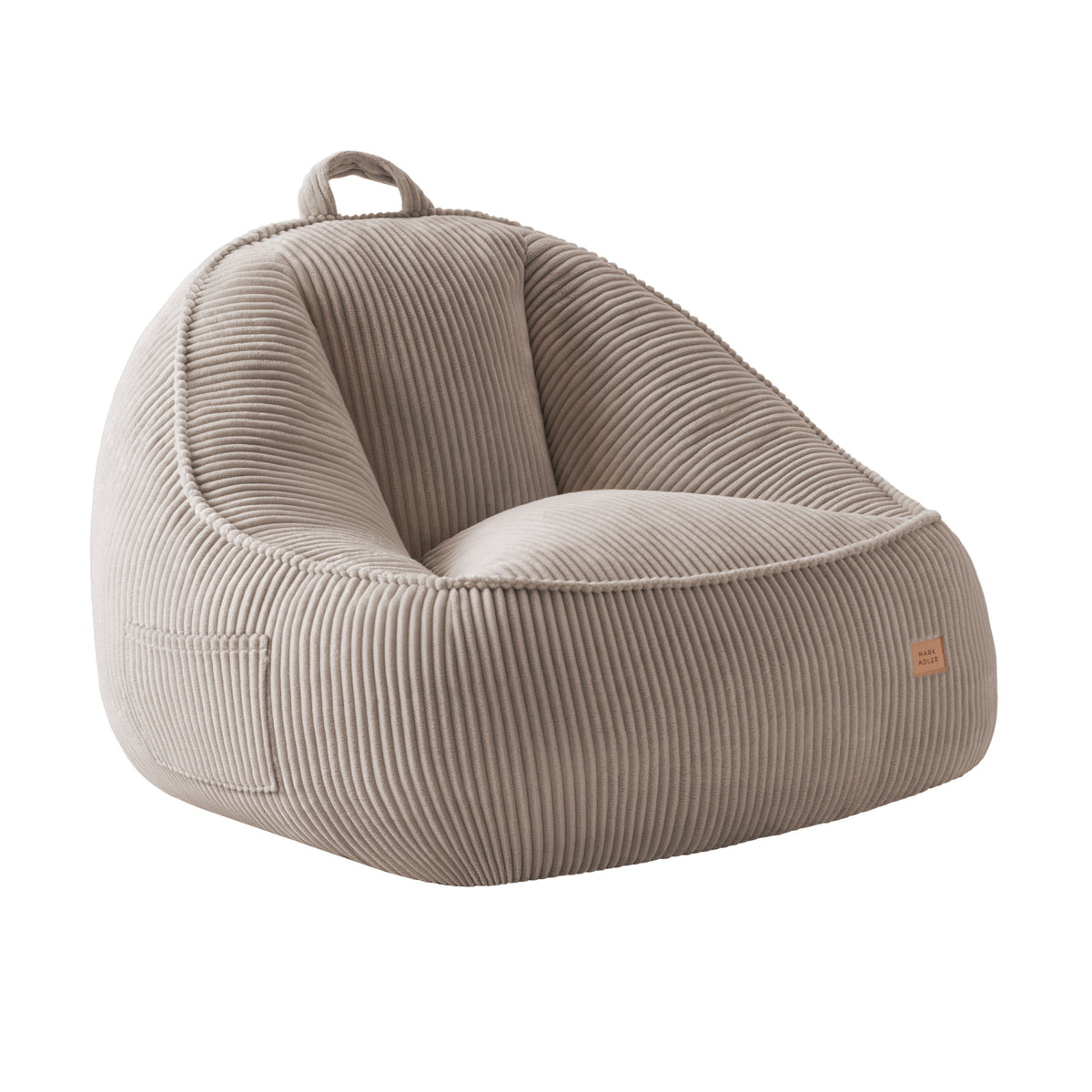 Mark Adler Comfy 4.0 Taupe háttámlás pufffotel, kordbársonyból