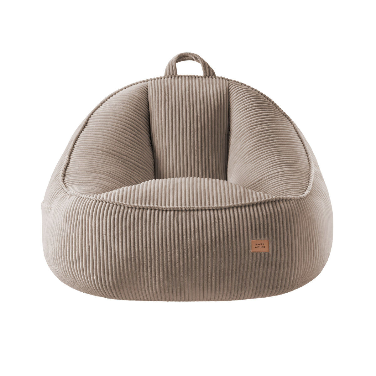 Mark Adler Comfy 4.0 Taupe háttámlás pufffotel, kordbársonyból