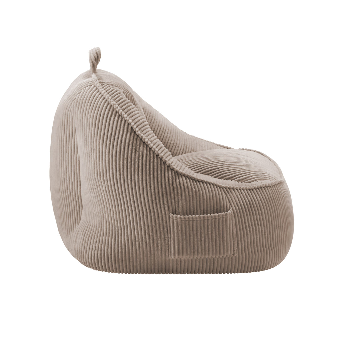 Mark Adler Comfy 4.0 Taupe háttámlás pufffotel, kordbársonyból