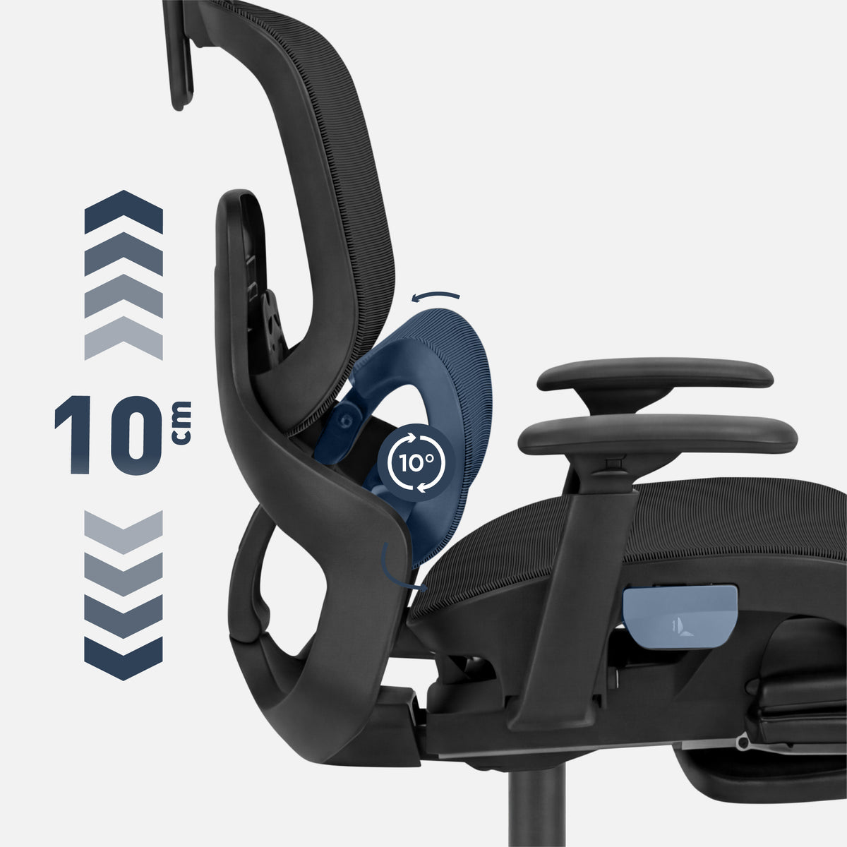 Mark Adler Expert 9.3 Black ergonómikus fotel lábtartóval