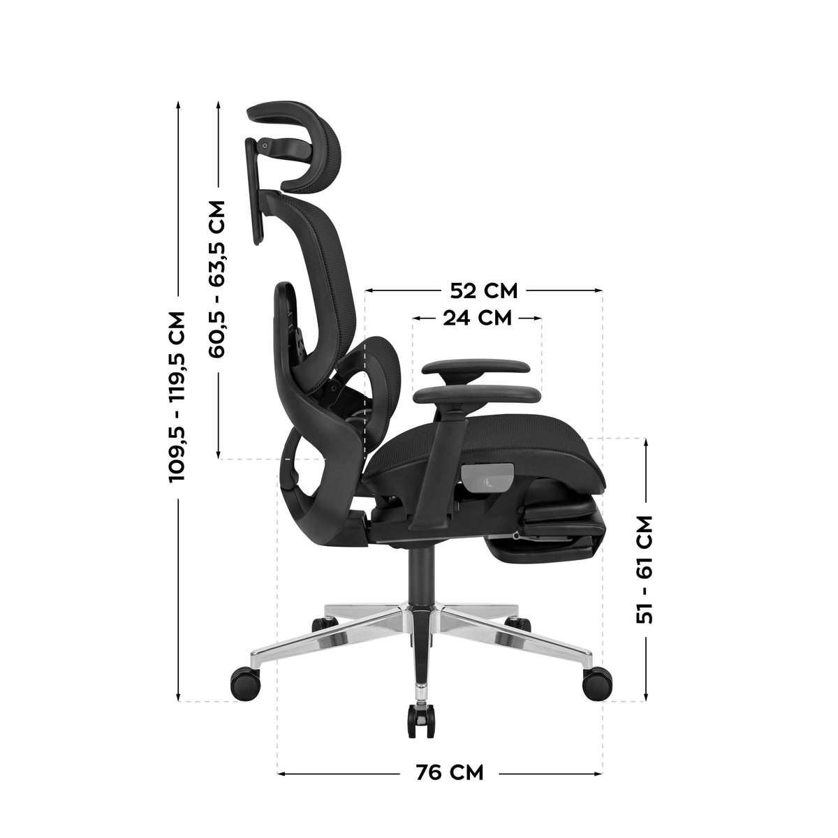Mark Adler Expert 9.3 Black ergonómikus fotel lábtartóval
