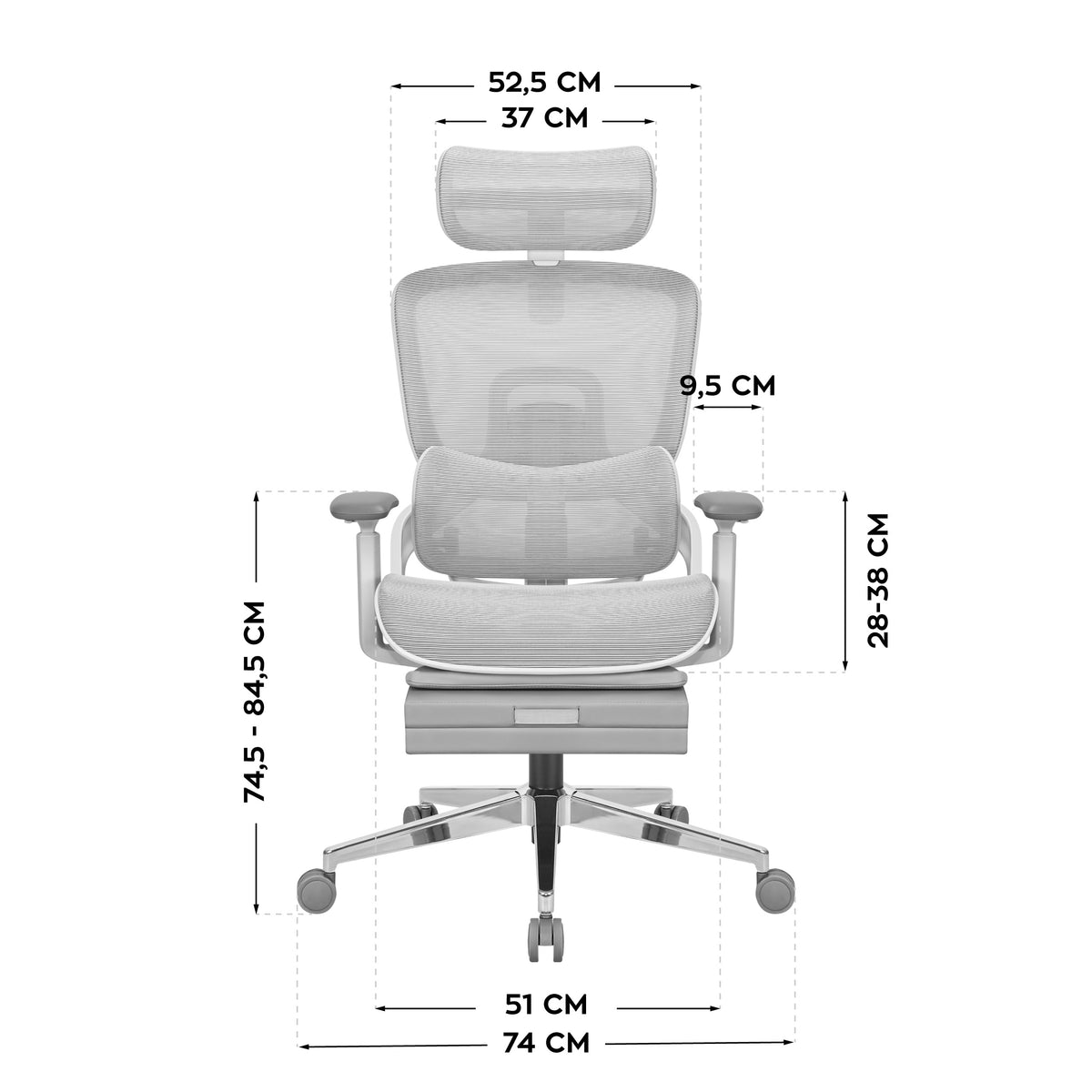 Mark Adler Expert 9.3 Grey ergonómikus szék