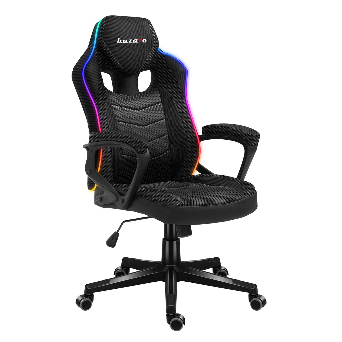 Гейминг стол Huzaro Force 2.5 RGB Carbon Mesh