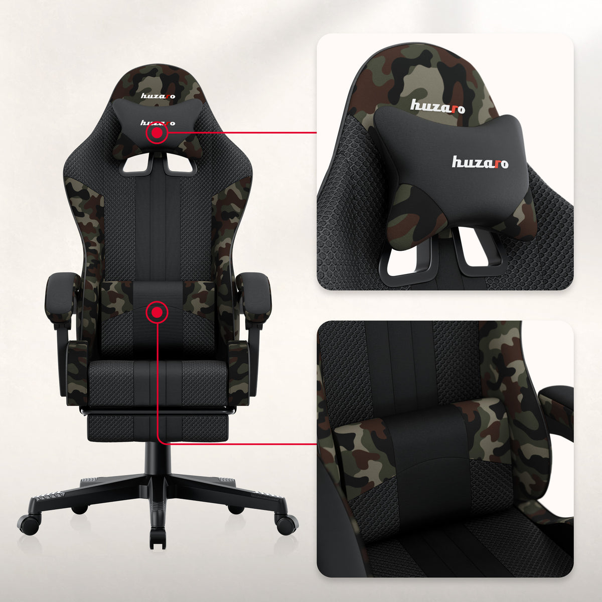 Huzaro Force 4.7 Camo Mesh gamer szék