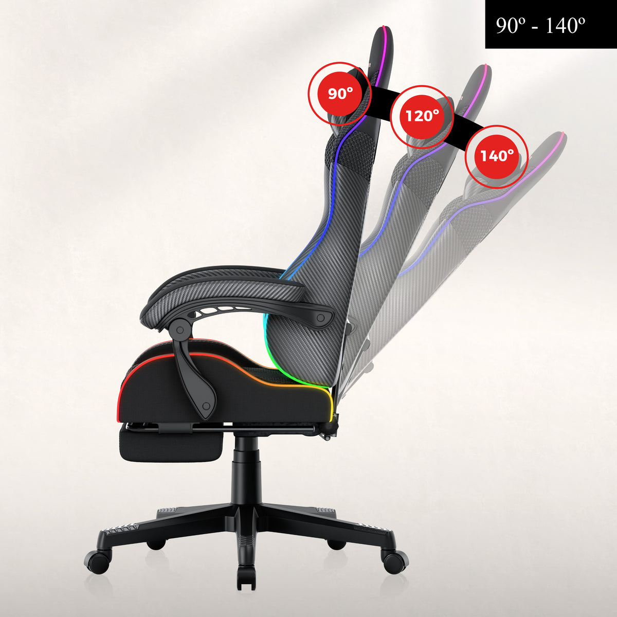 Гейминг стол HUZARO Force 4.7 RGB Mesh