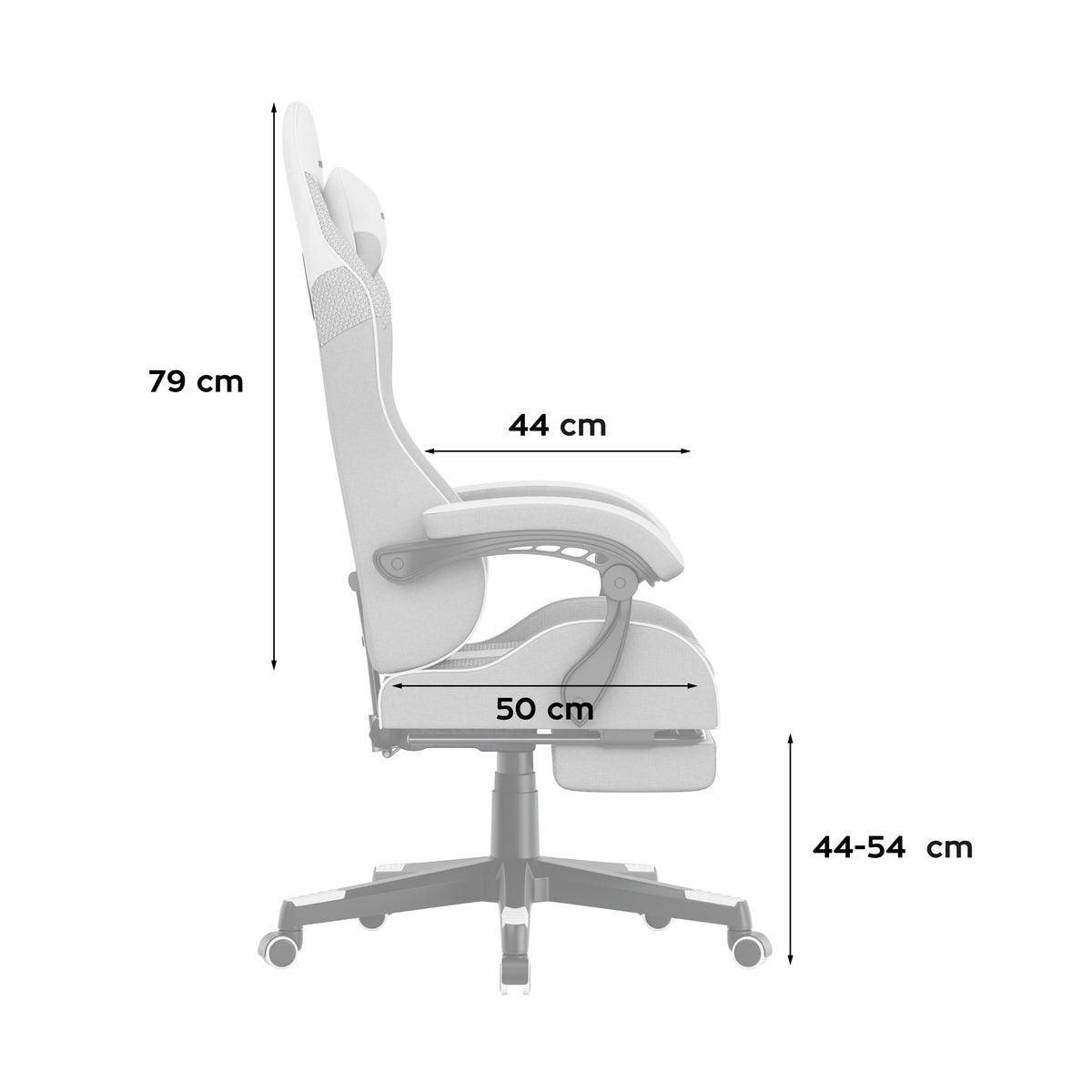 Гейминг стол HUZARO Force 4.7 White Mesh