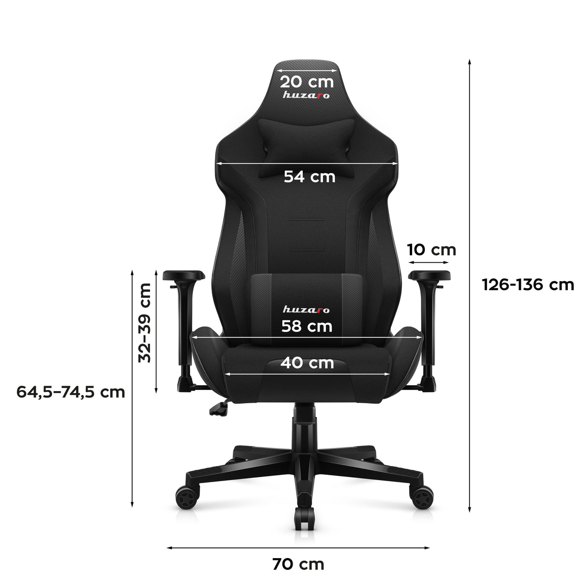Гейминг стол HUZARO FORCE 7.6 Black