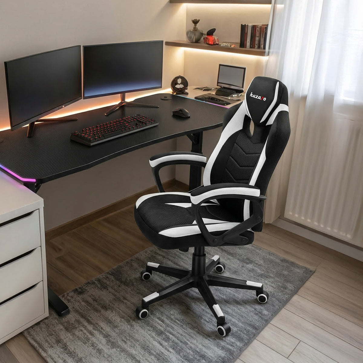 Гейминг стол Huzaro Force 2.5 White Mesh