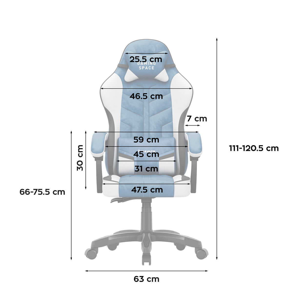 Huzaro Force 2.7 Blue velúr gaming szék