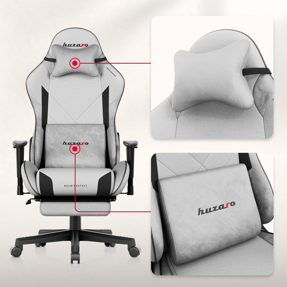 Huzaro Force 5.7 Grey gamer szék