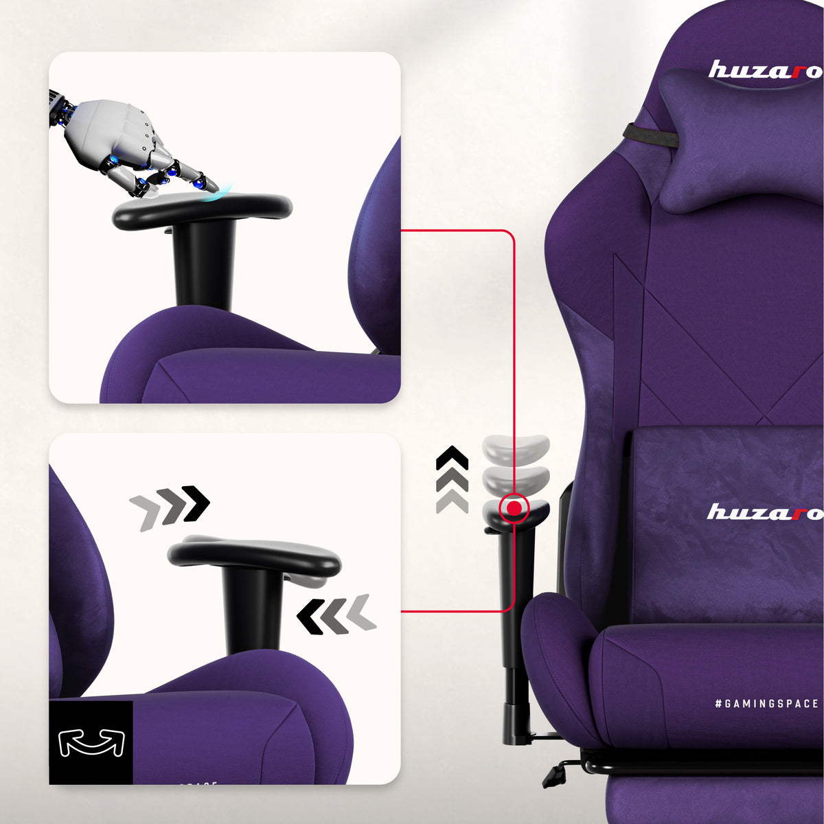 Huzaro Force 5.7 Purple gamer szék