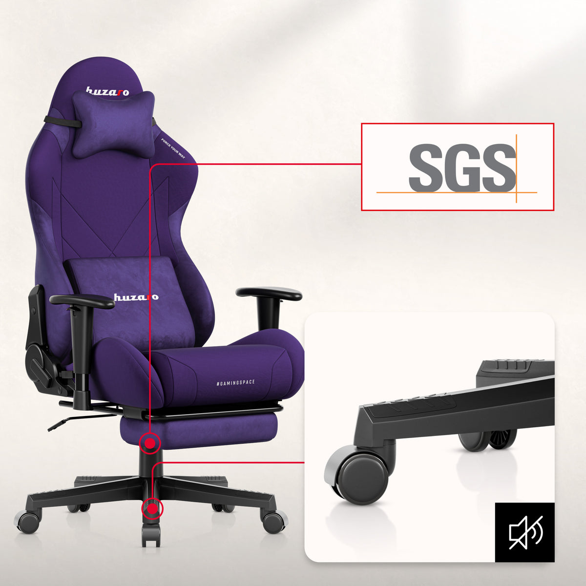 Huzaro Force 5.7 Purple gamer szék