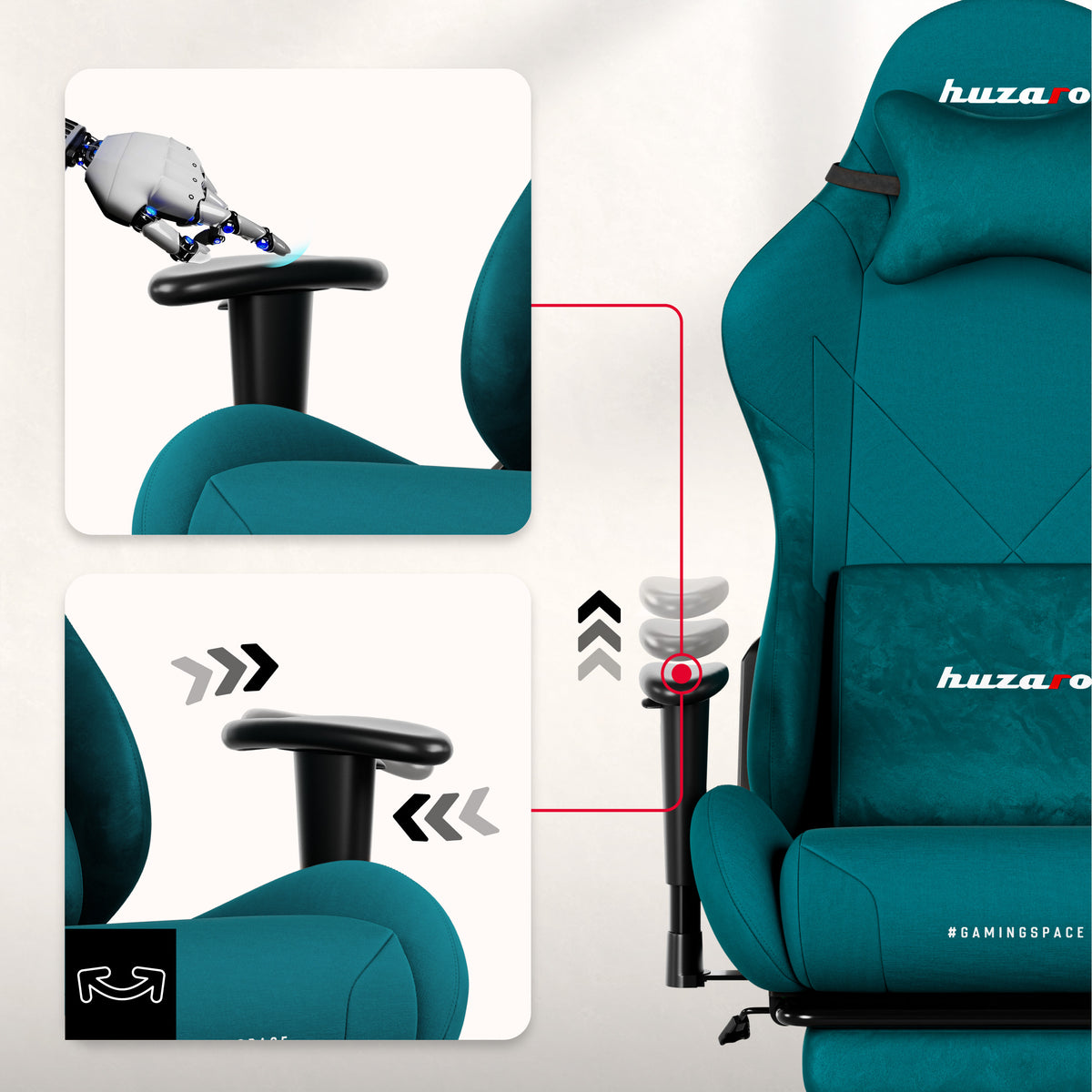 Гейминг стол Huzaro Force 5.7 Teal