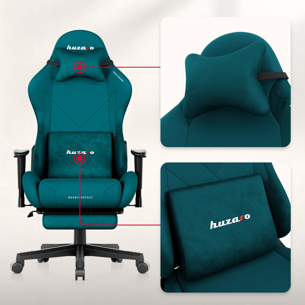 Гейминг стол Huzaro Force 5.7 Teal