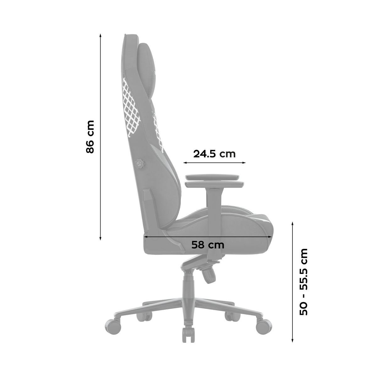Huzaro Force 8.3 Carbon Black színű, velúr borítású gamer szék
