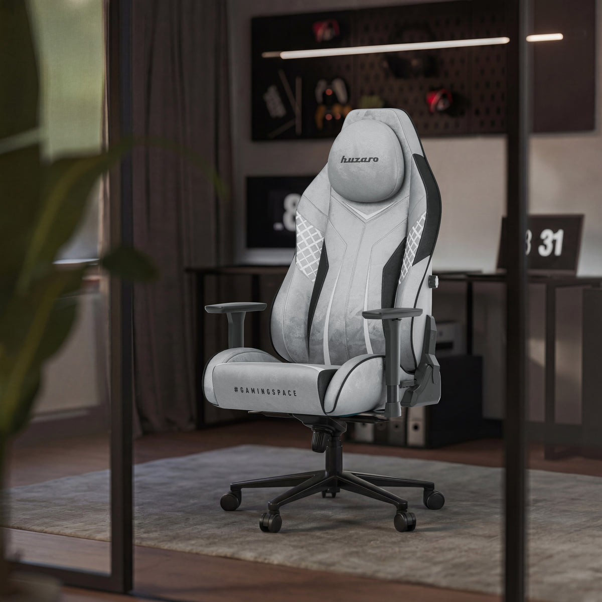 Huzaro Force 8.3 Grey színű, velúr borítású gamer szék