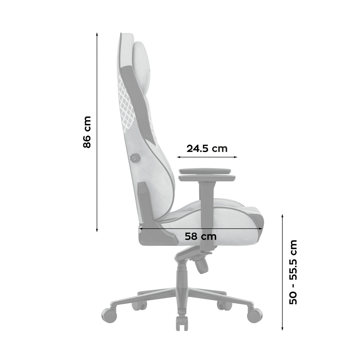 Гейминг стол от замша Huzaro Force 8.3 Grey