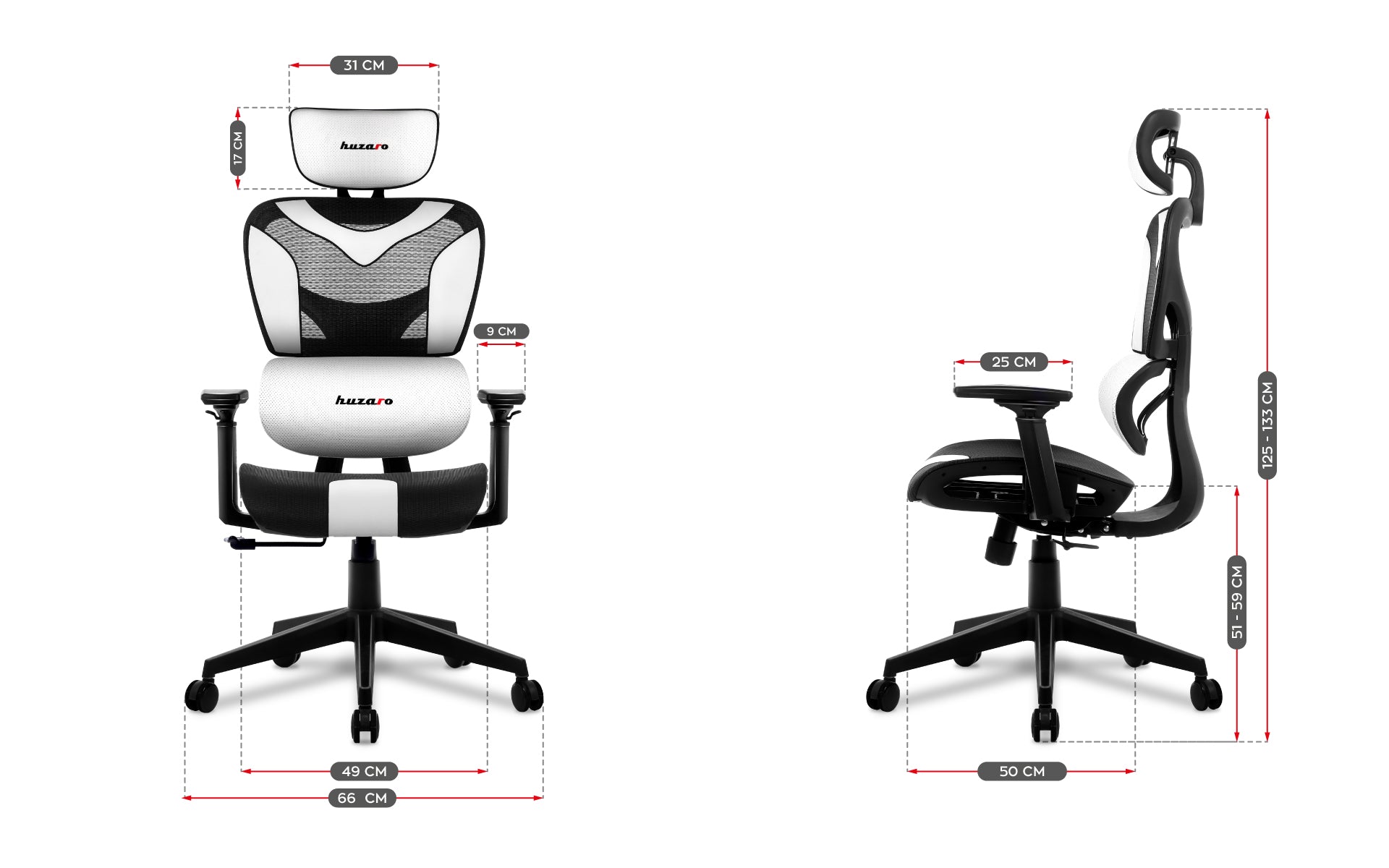 Fotel Gamingowy Huzaro Combat 8.0 White