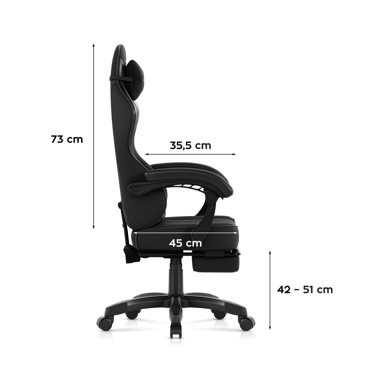 Huzaro Force 3.7 Carbon Black gamer szék
