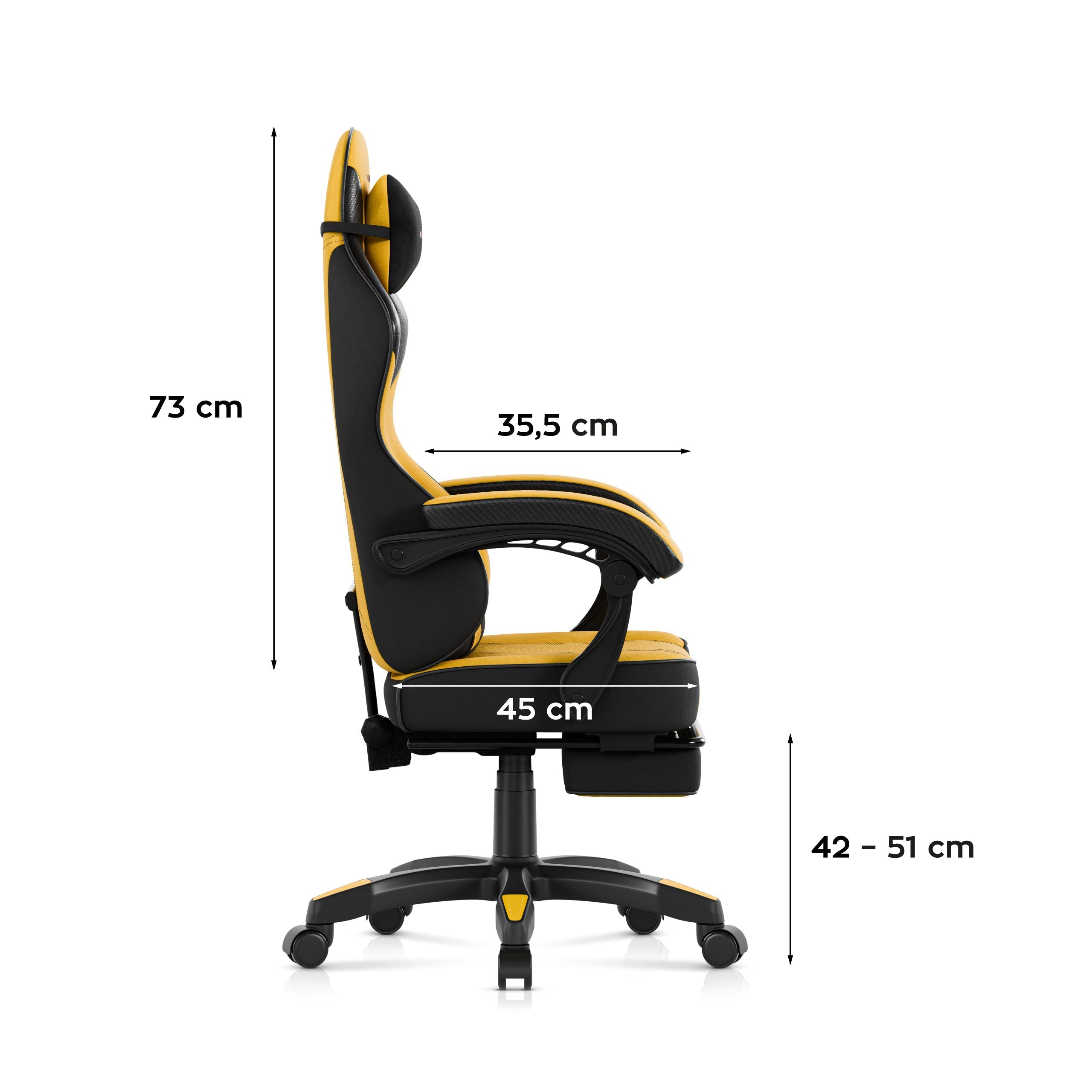 Fotel gamingowy Huzaro Force 3.7 Yellow