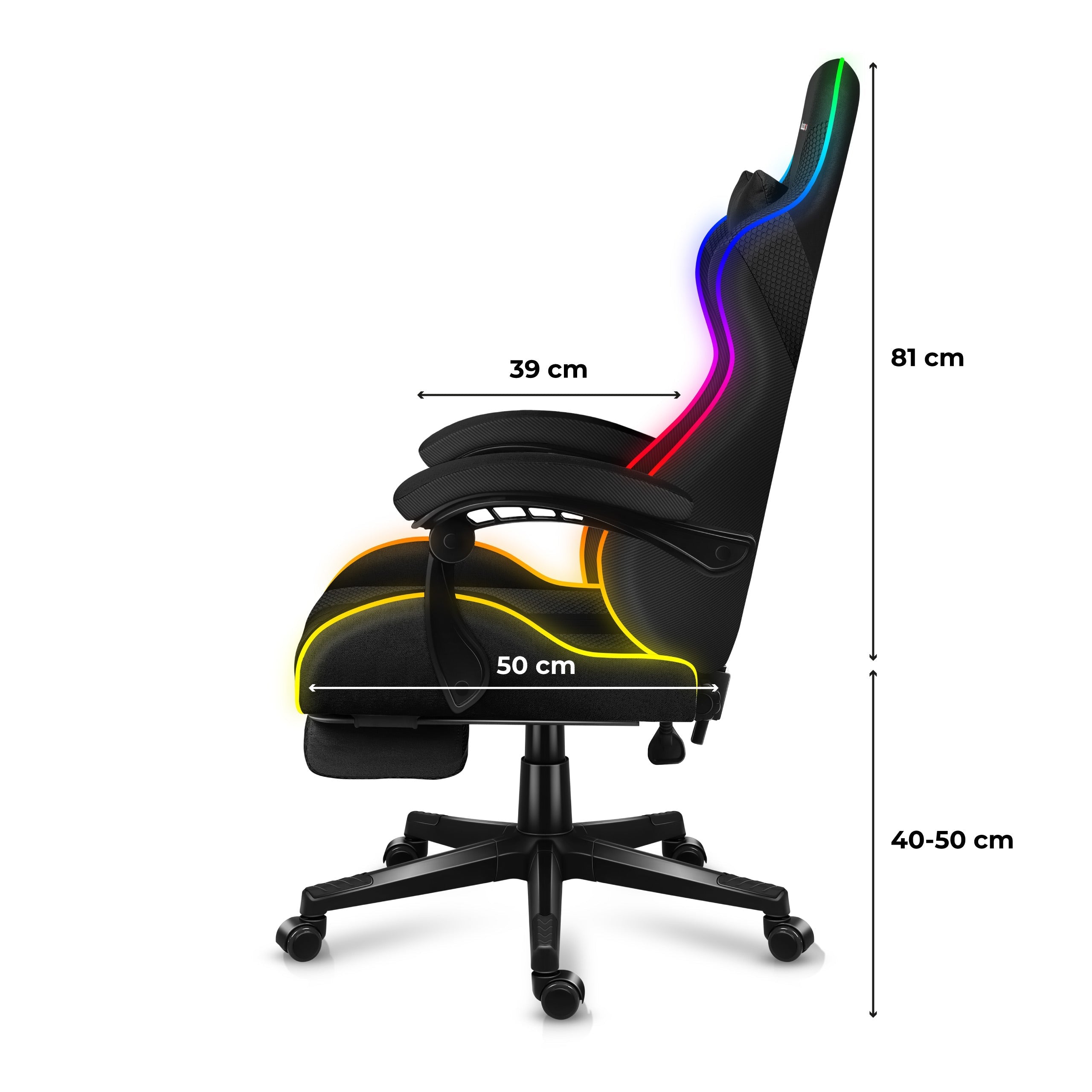 Fotel Gamingowy HUZARO Force 4.7 RGB Mesh