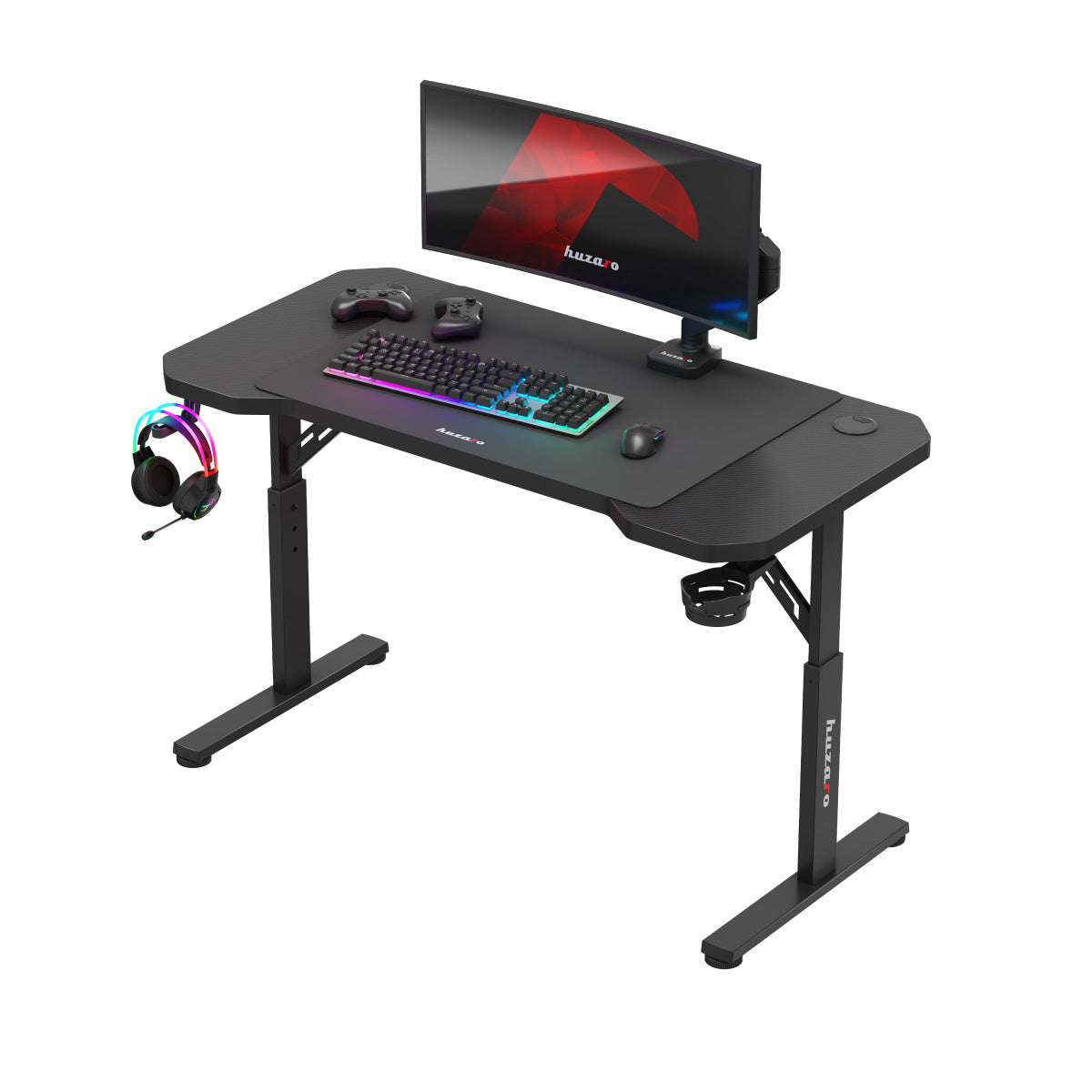 Huzaro Hero 2.6 Black 120 cm-es gamer íróasztal
