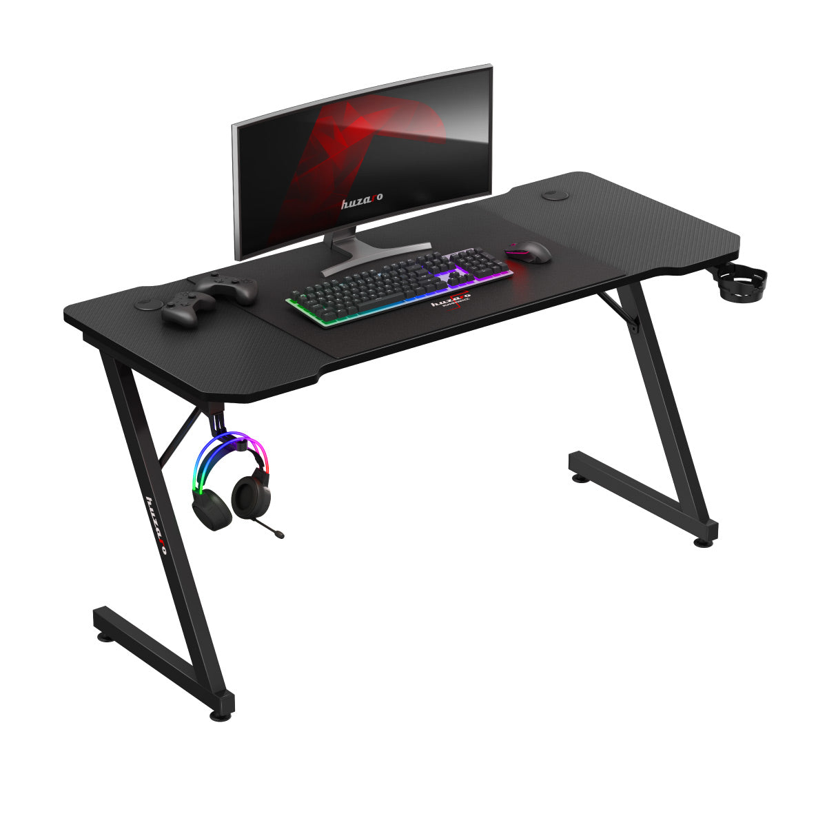 Huzaro Hero 3.3 Black 140 cm-es gamer íróasztal