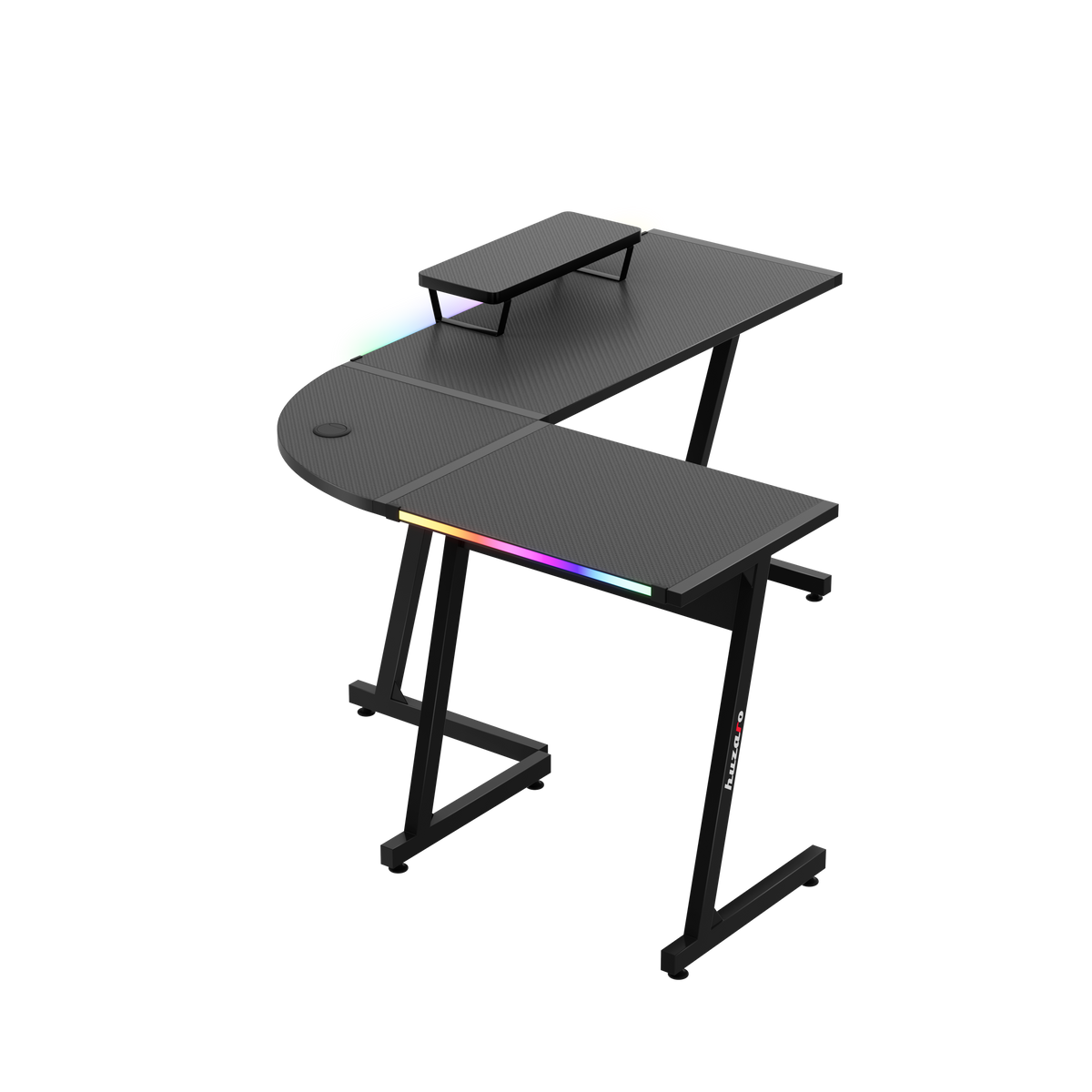HUZARO HERO 6.0 Black RGB Smart 147 cm-es gamer íróasztal