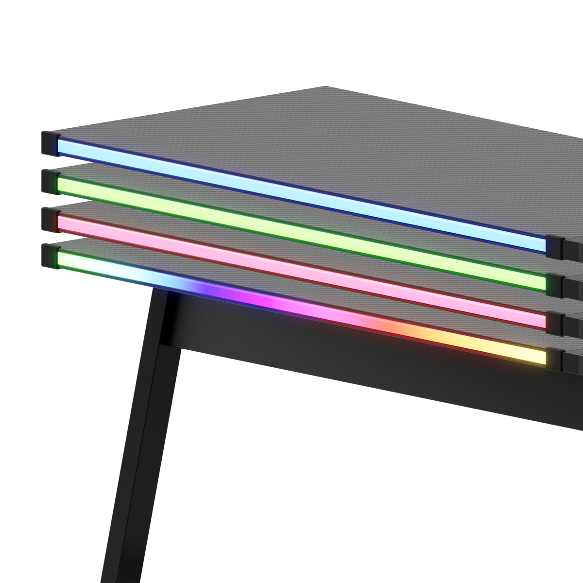HUZARO HERO 6.0 Black RGB Smart 147 cm-es gamer íróasztal