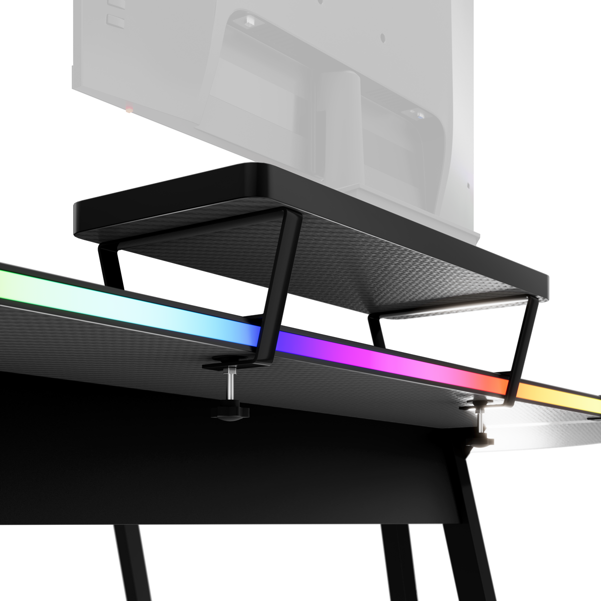 HUZARO HERO 6.0 Black RGB Smart 147 cm-es gamer íróasztal