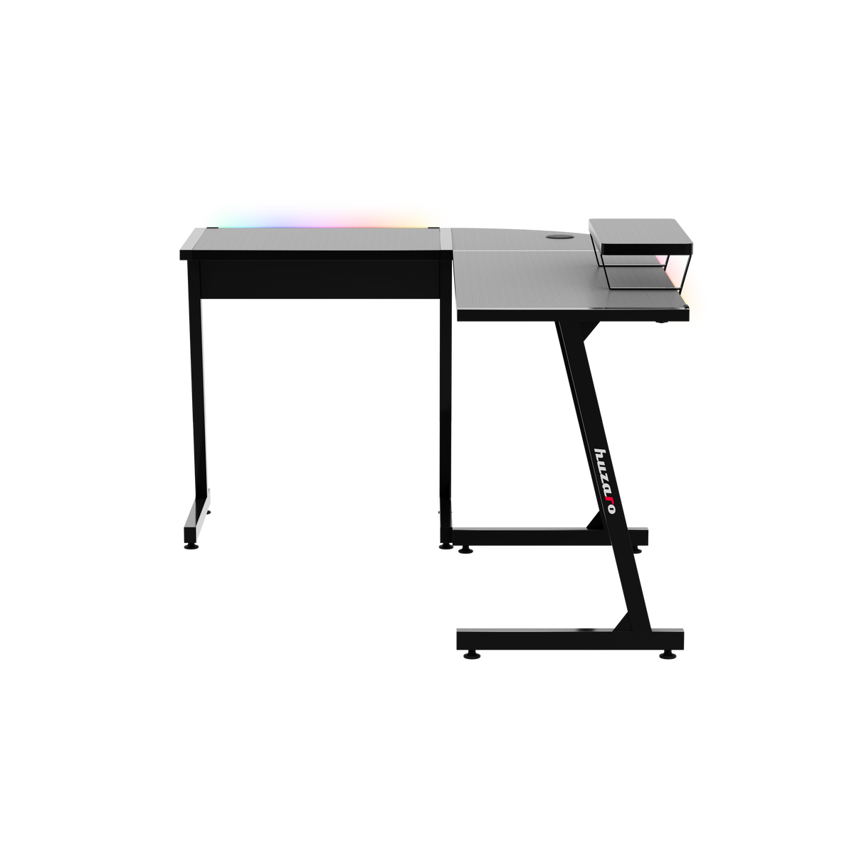 HUZARO HERO 6.0 Black RGB Smart 147 cm-es gamer íróasztal