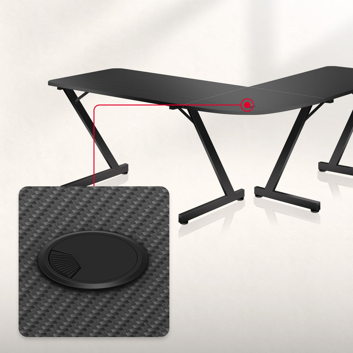 Huzaro Hero 7.0 154 cm-es gamer íróasztal