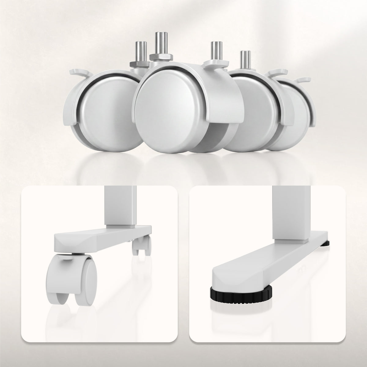 Huzaro Hero 7.8 White elektromos, állítható, görgős íróasztal