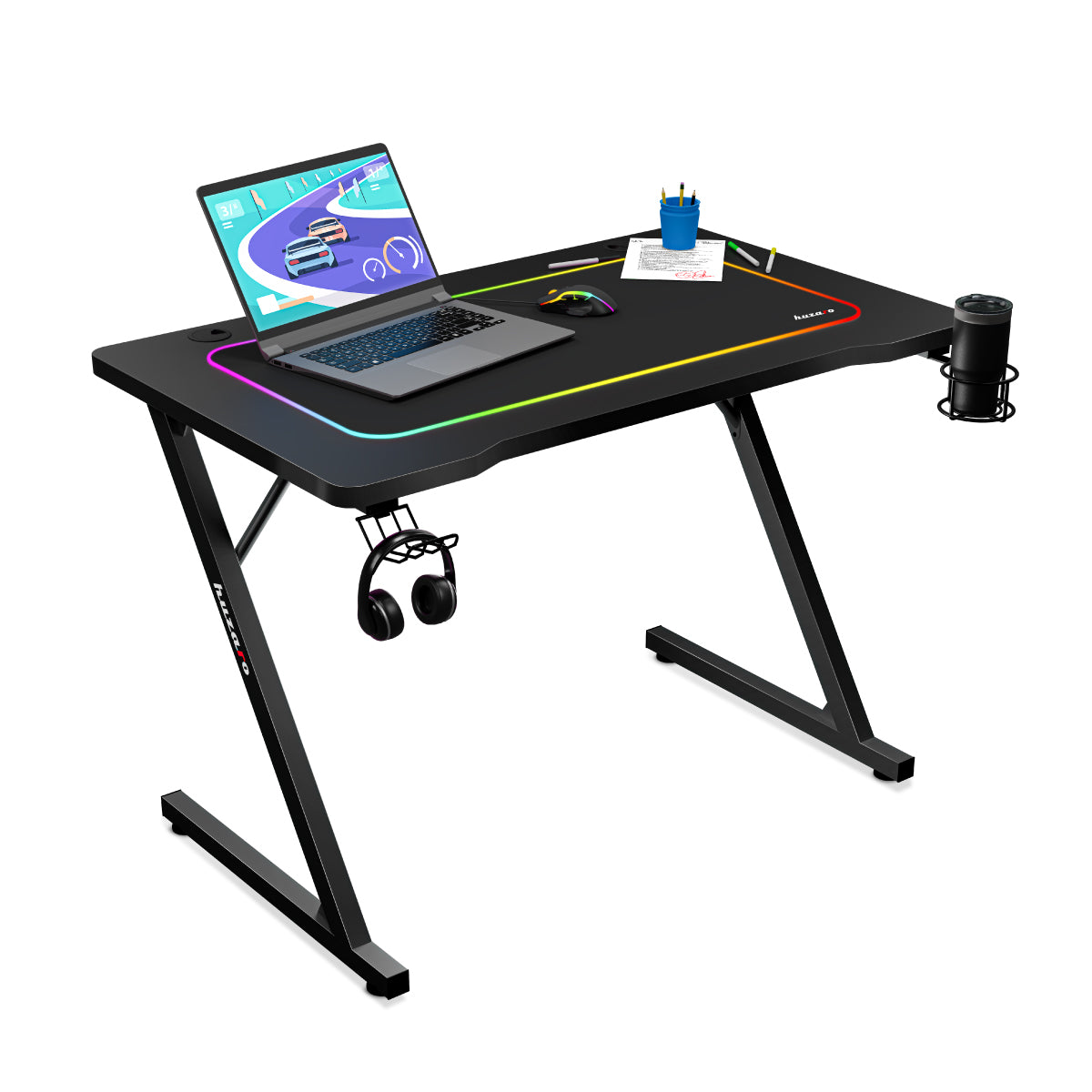 Huzaro Hero 1.8 Black 100 cm-es gamer íróasztal