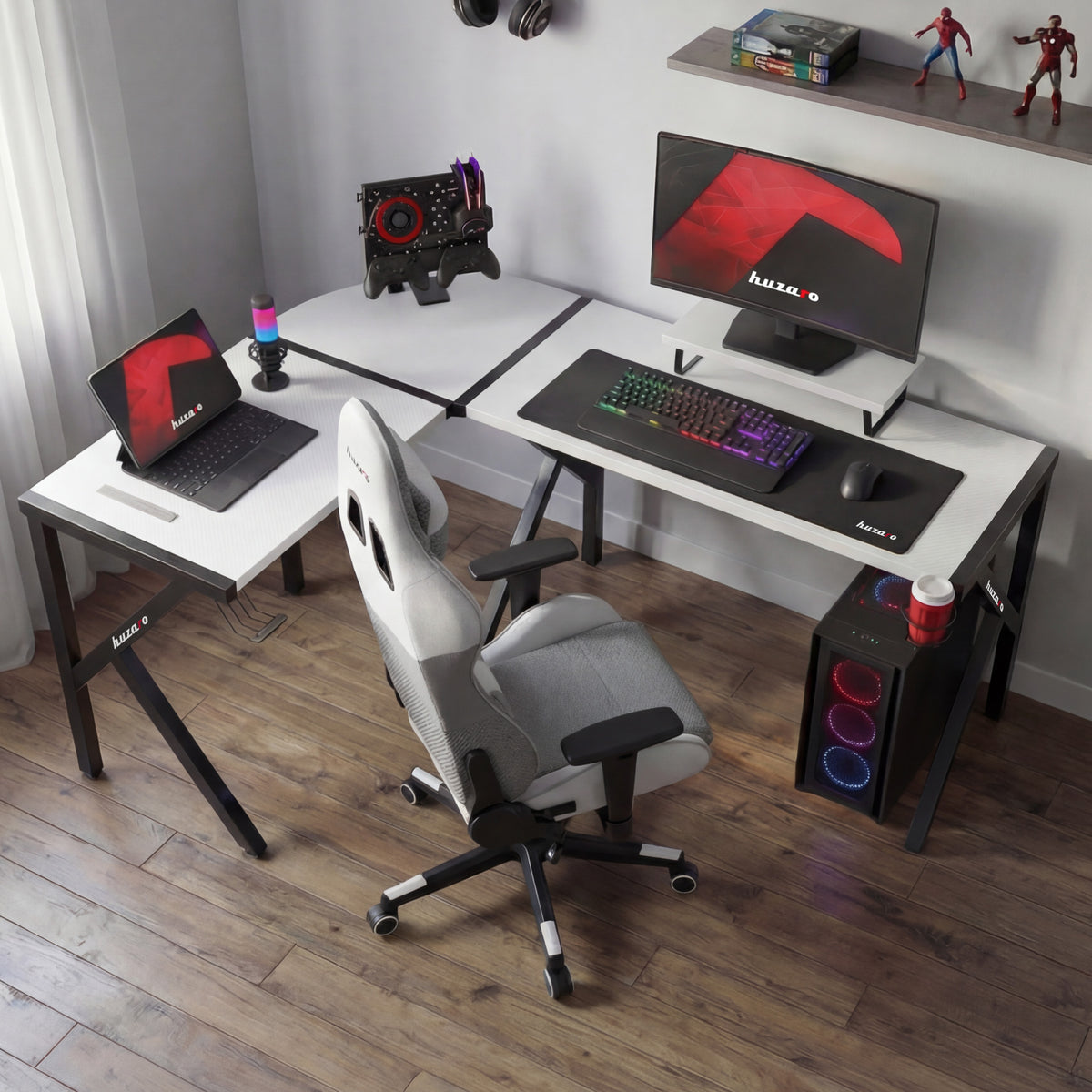 Гейминг бюро Huzaro Hero 6.3 White 154 см