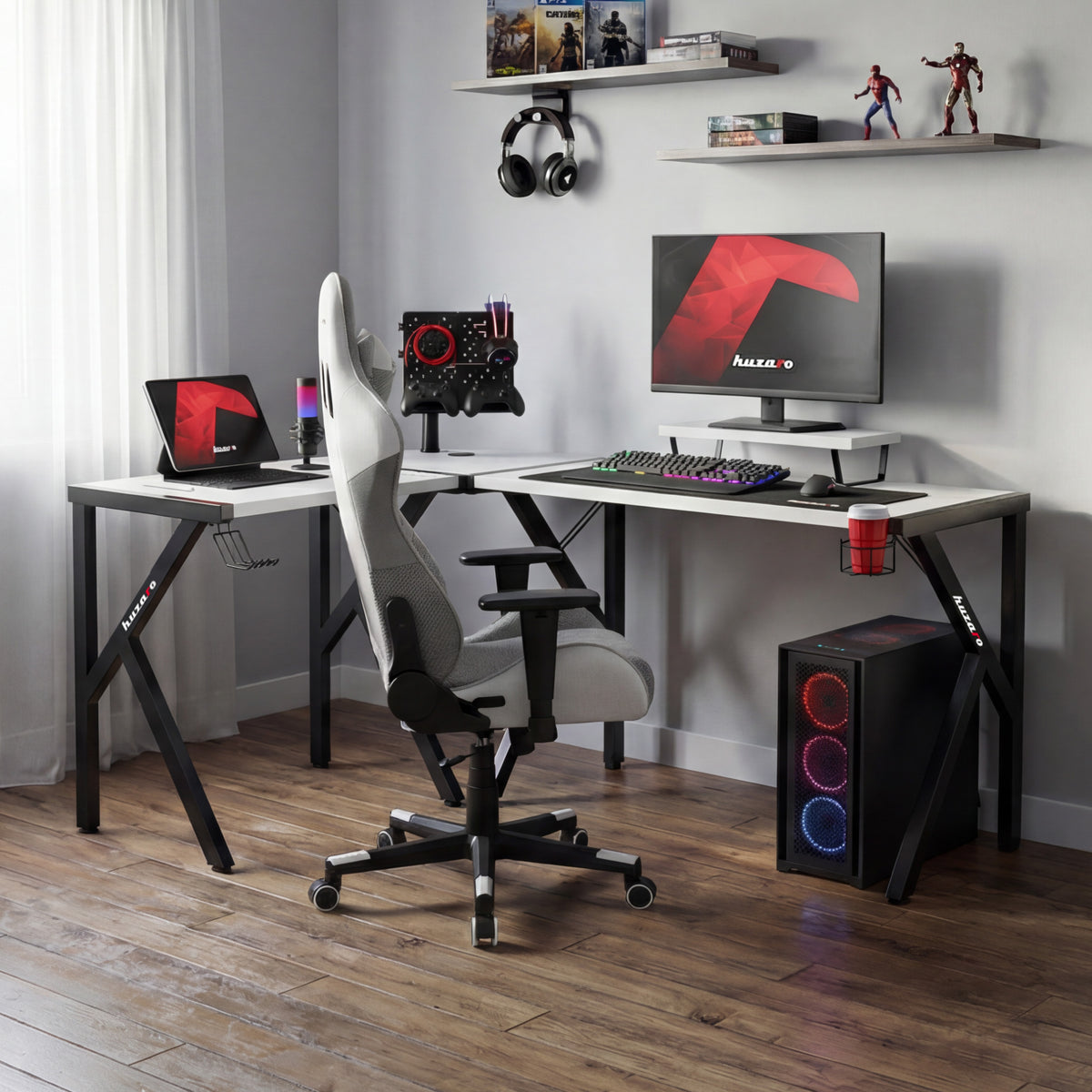 Гейминг бюро Huzaro Hero 6.3 White 154 см