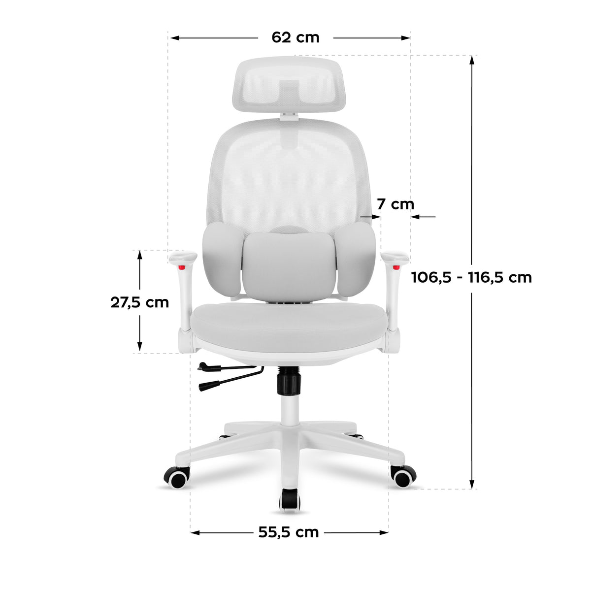 Ергономично детско кресло Mark Adler Junior 6.3 Grey
