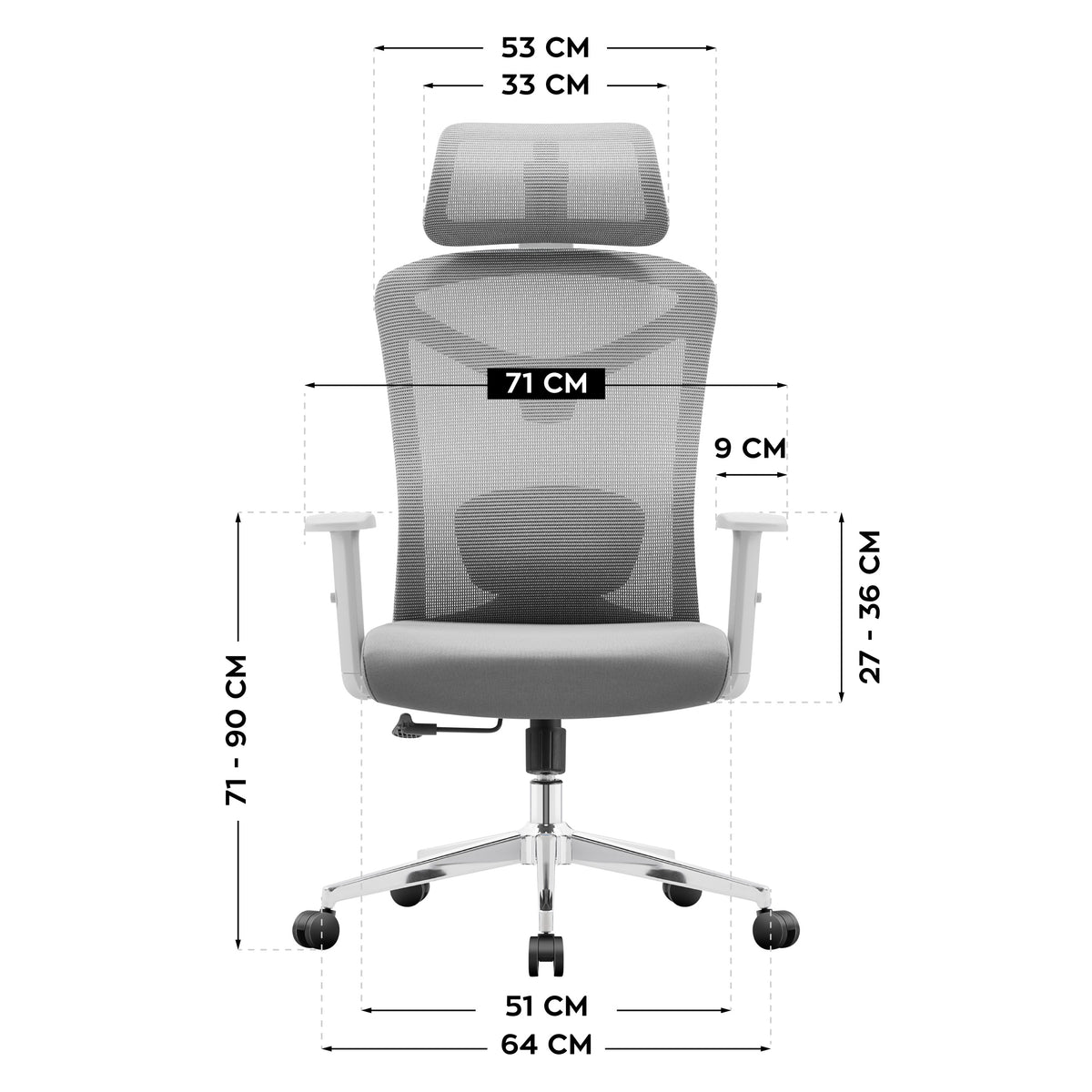 Ергономично офисно кресло Mark Adler Manager 2.6 Grey