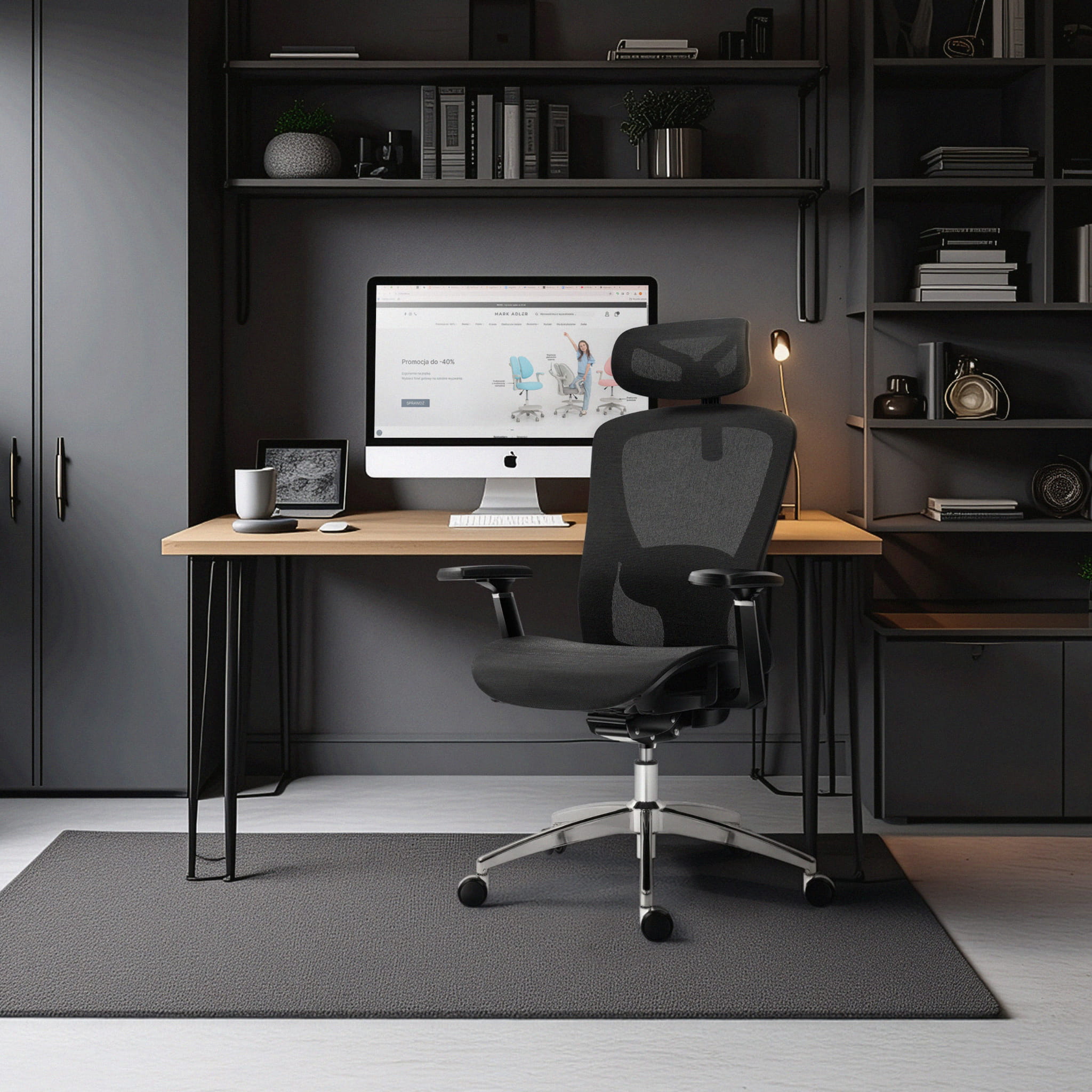 Fotel ergonomiczny Mark Adler Expert 5.3 Black Mesh