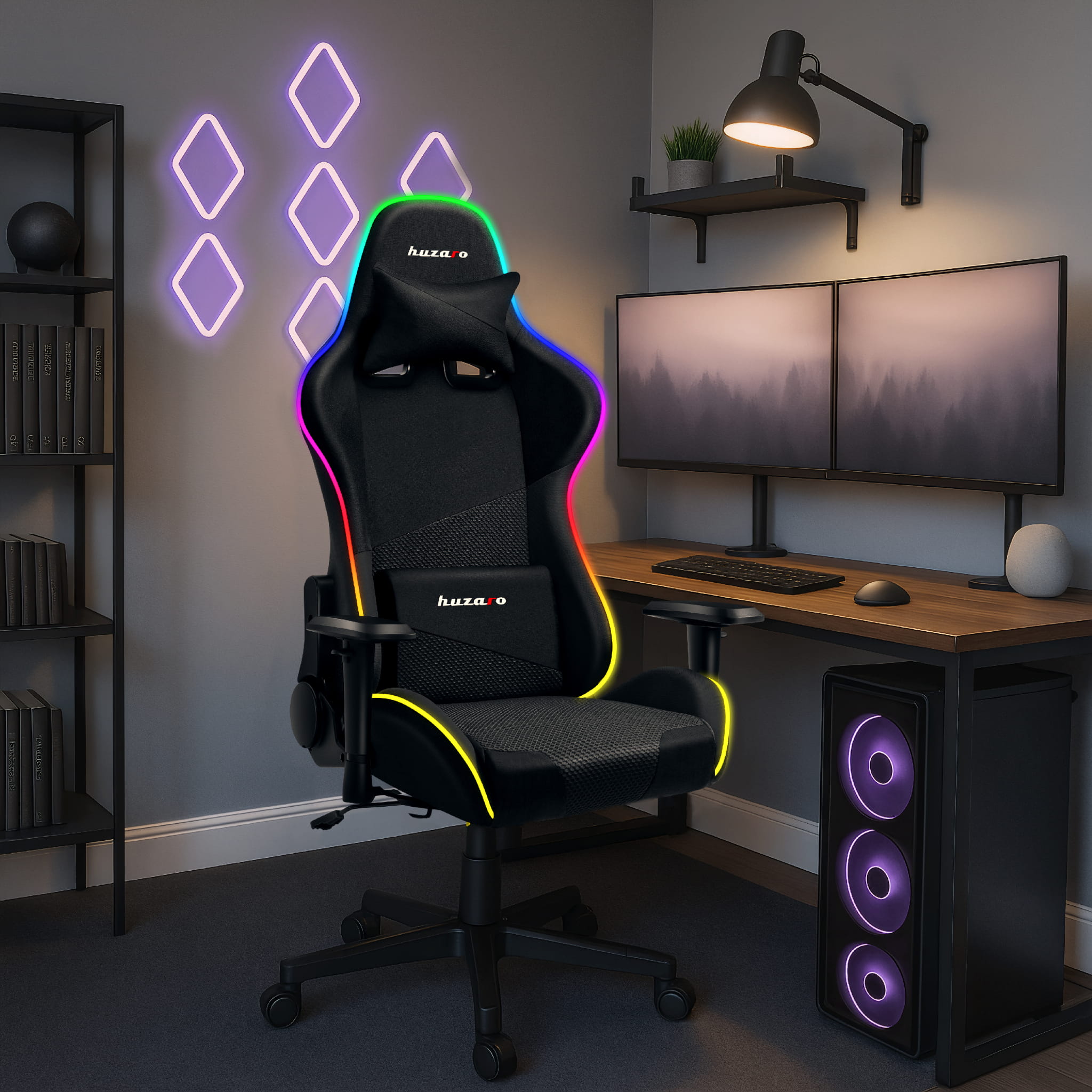 Fotel Gamingowy Huzaro FORCE 6.3 RGB MESH