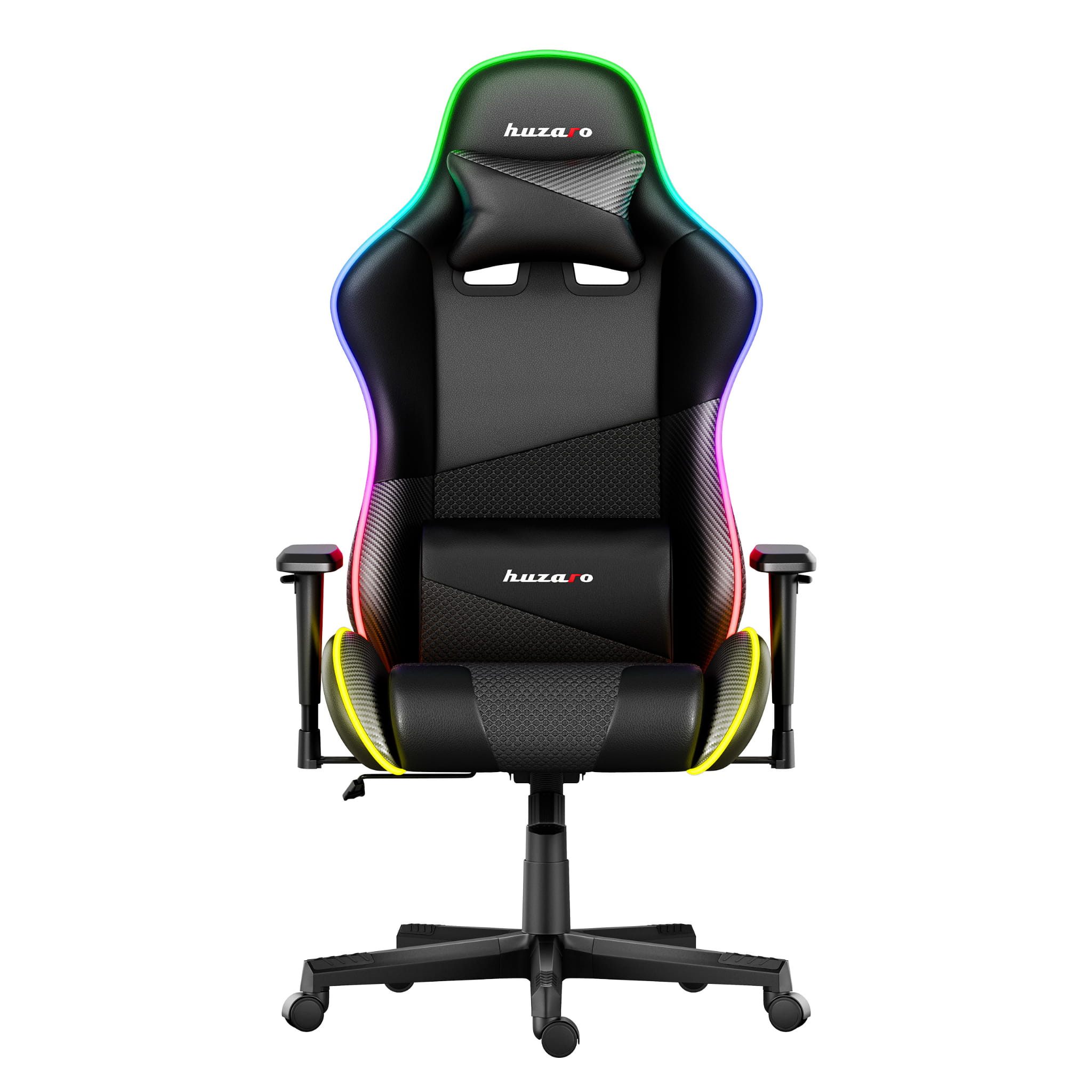 Fotel Gamingowy HUZARO FORCE 6.2  Black RGB LED