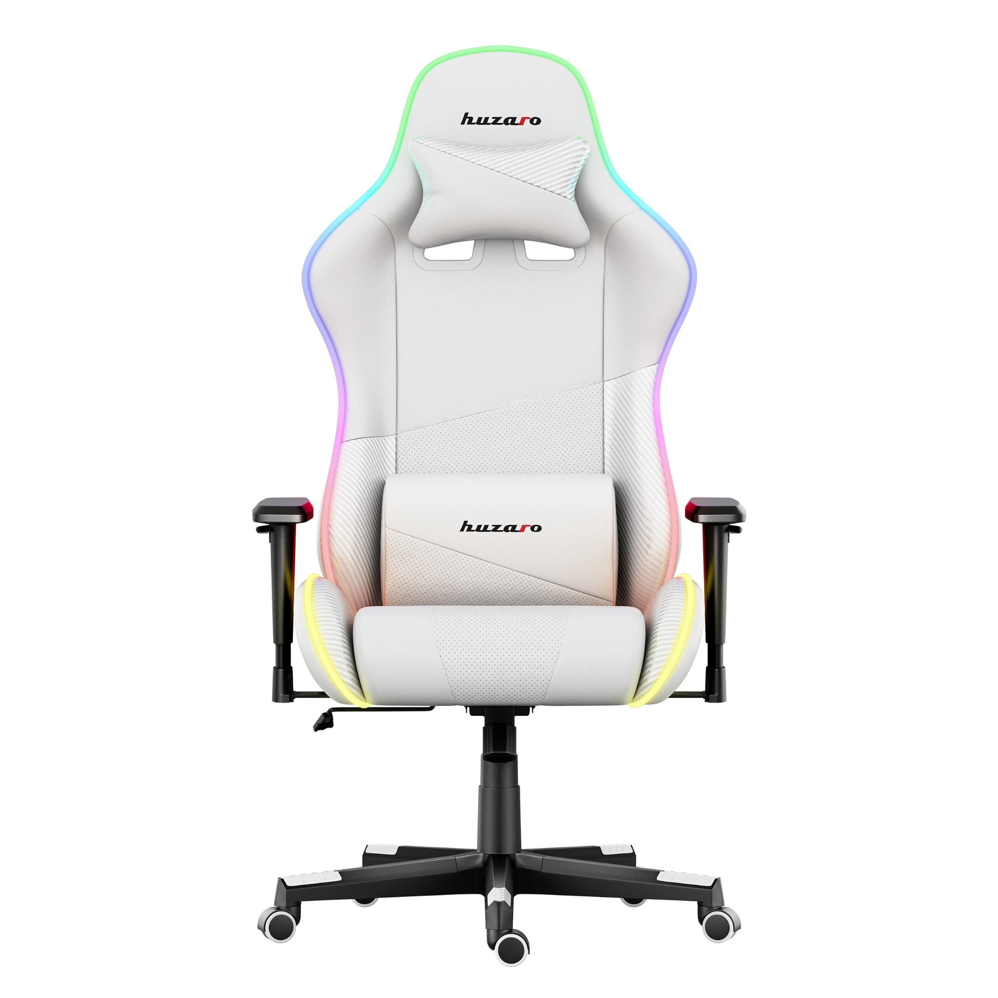 Fotel Gamingowy HUZARO FORCE 6.2  White RGB LED