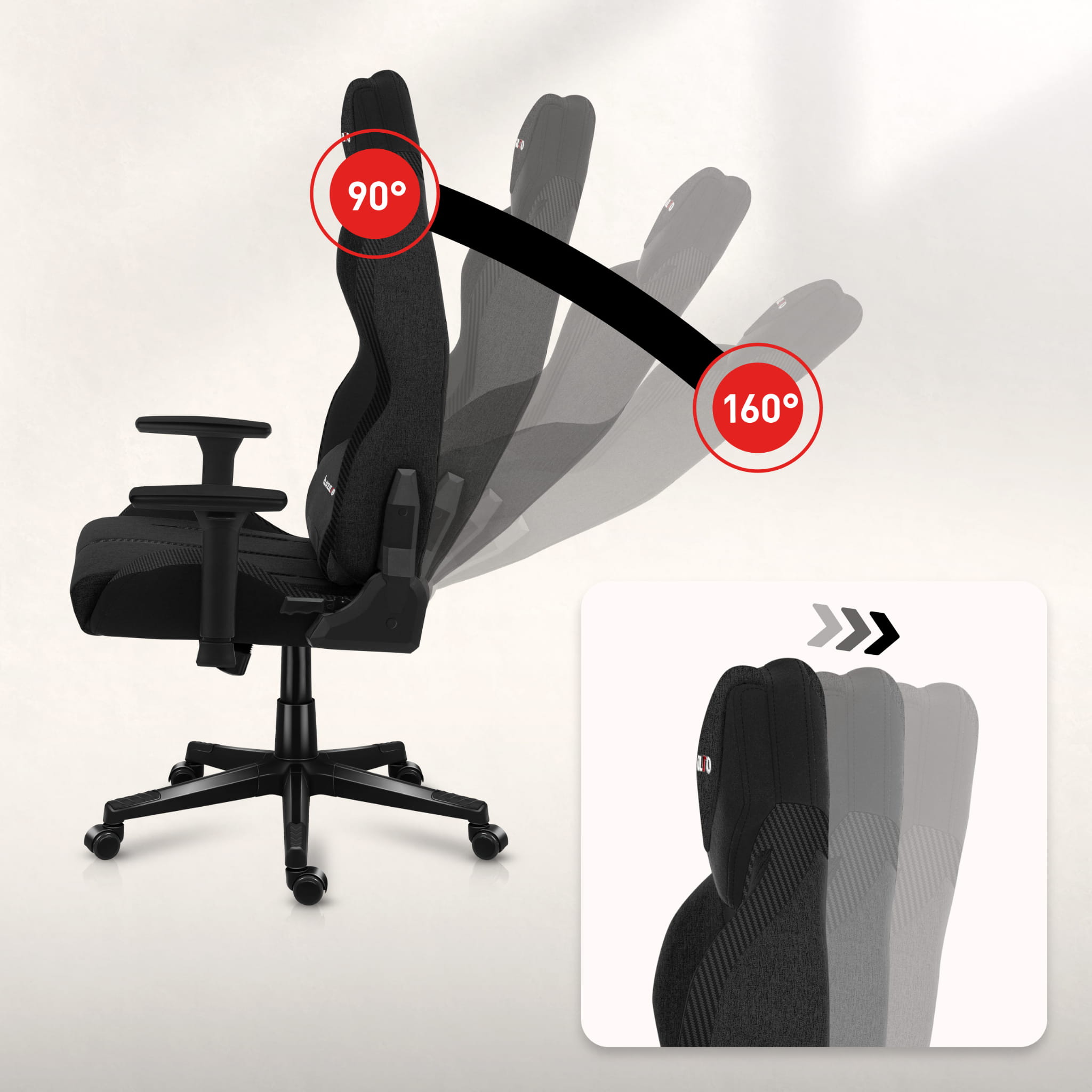 Fotel Gamingowy HUZARO FORCE 7.9 Black Mesh