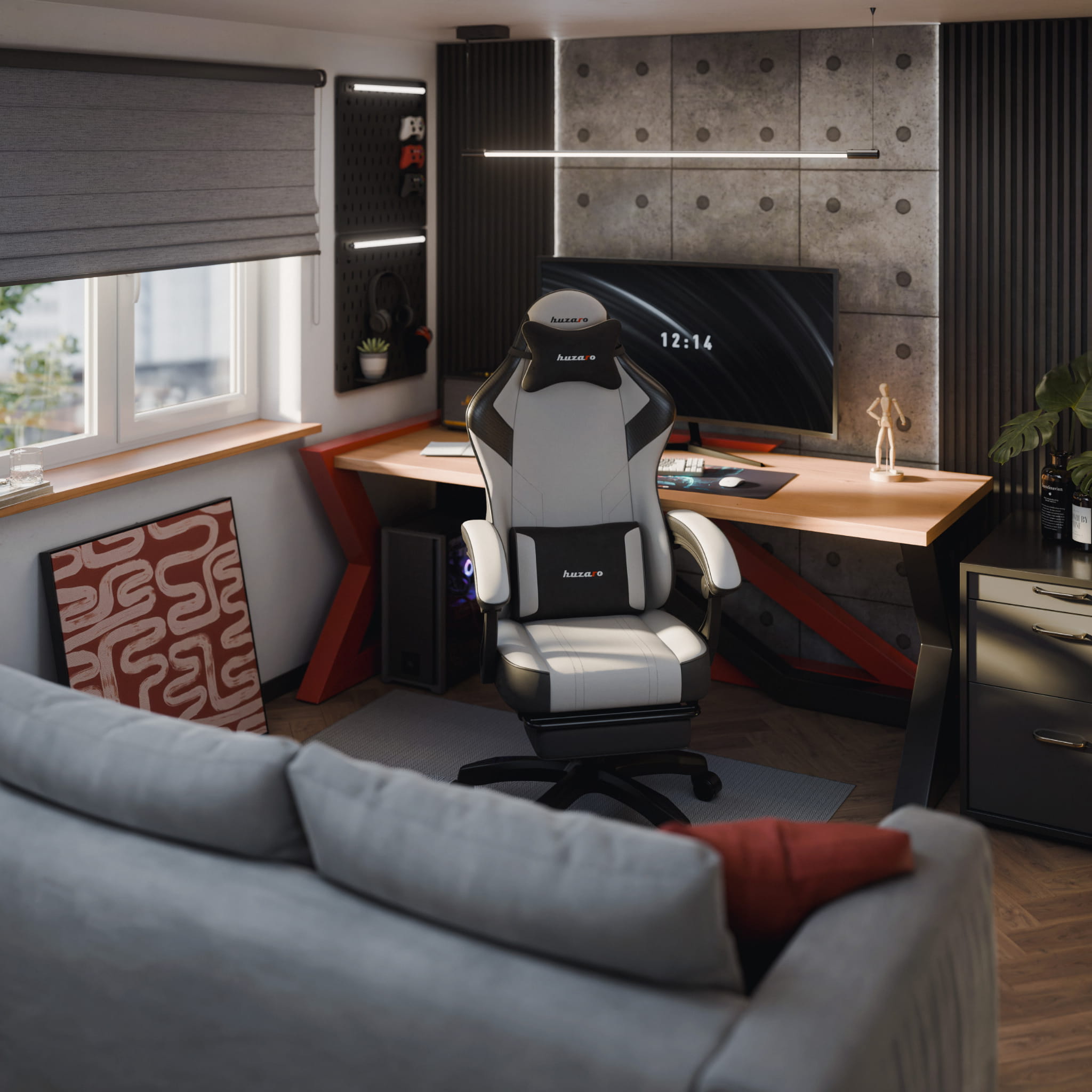 Fotel gamingowy Huzaro Force 3.7 Grey