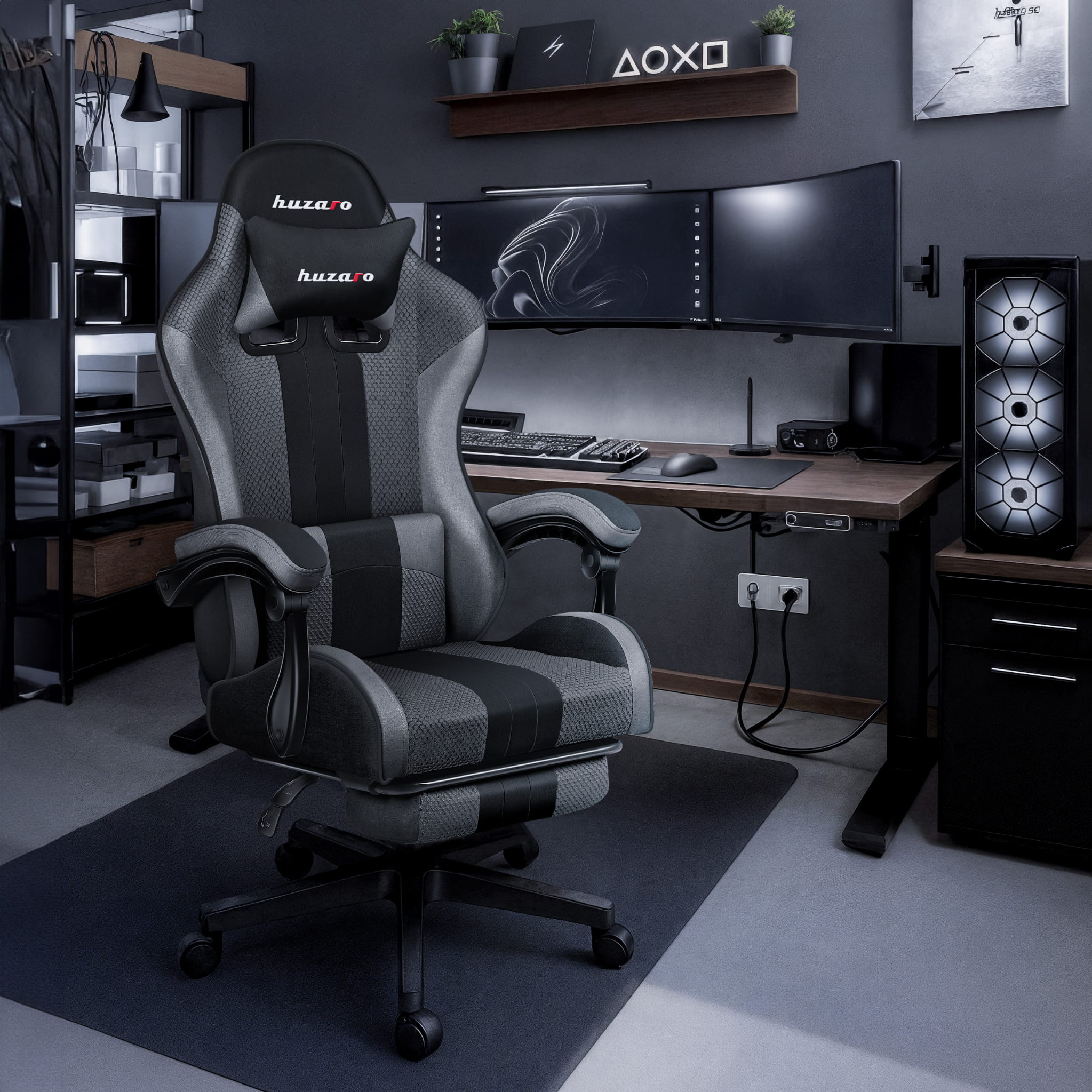 Fotel Gamingowy Huzaro Force 4.7 Grey Mesh